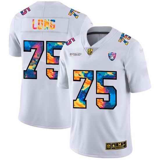 Las Vegas Raiders 75 Howie Long Men White Nike Multi Color 2020 NFL Crucial Catch Limited NFL Jersey